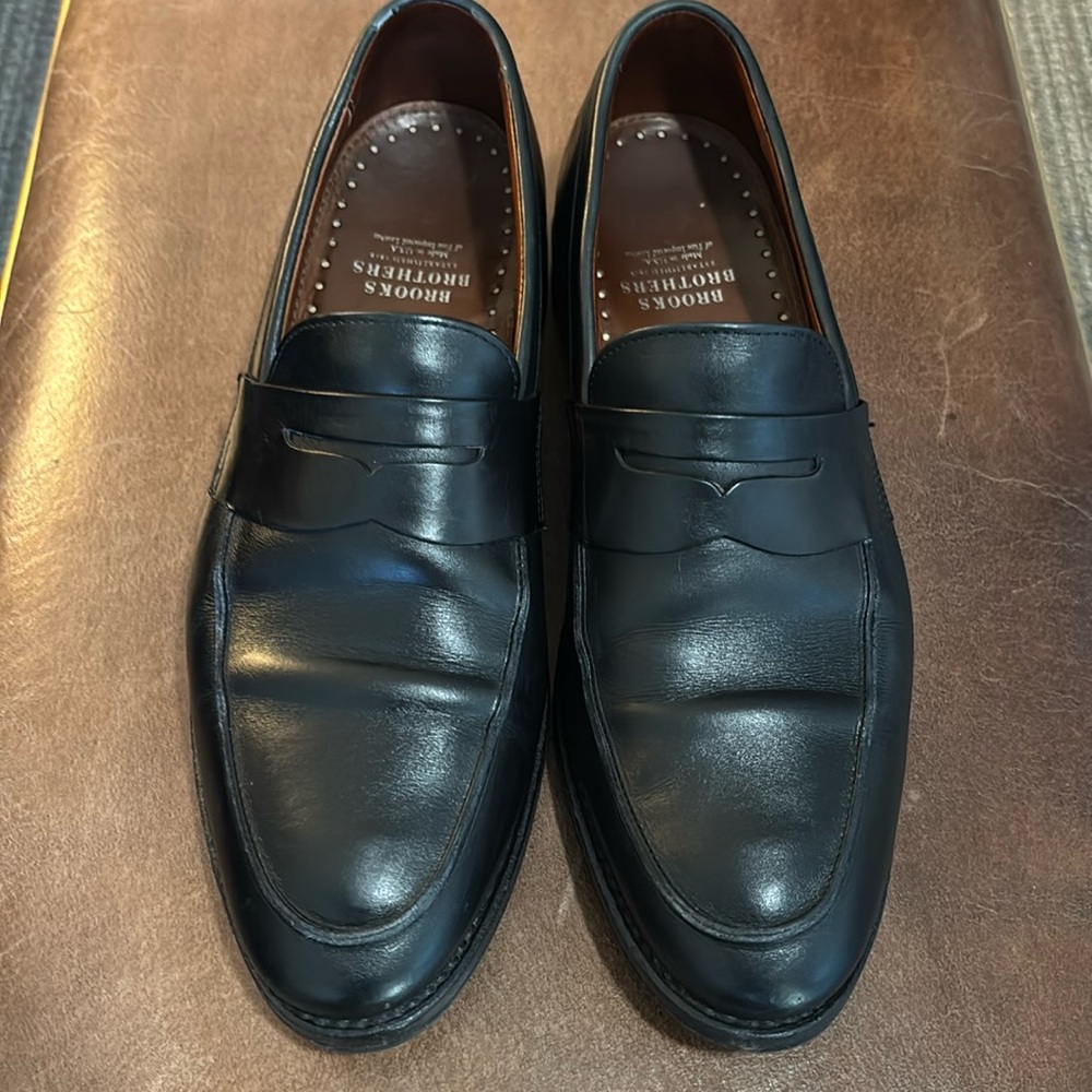 Brooks Brothers classic black penny loafers